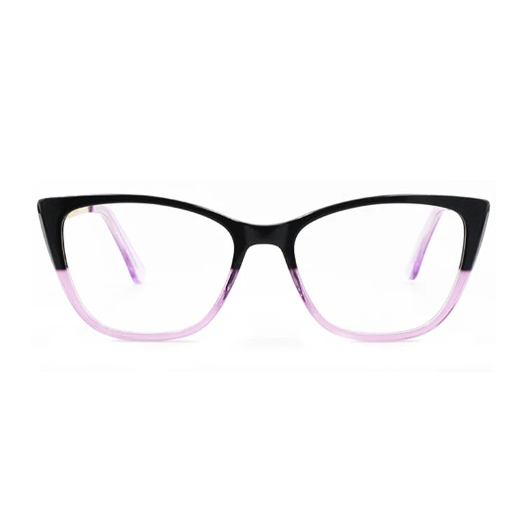 2026 High End Acetate Custom Logo Attractive Cat Eye Acetate with Metal Frame Optical Lenses Women Eyeglasses Eyewear