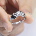 Messi Gems MSR-1325 14K Gold 0.4ct D VS1 Lab Diamond Engagement Wedding Rings for Women