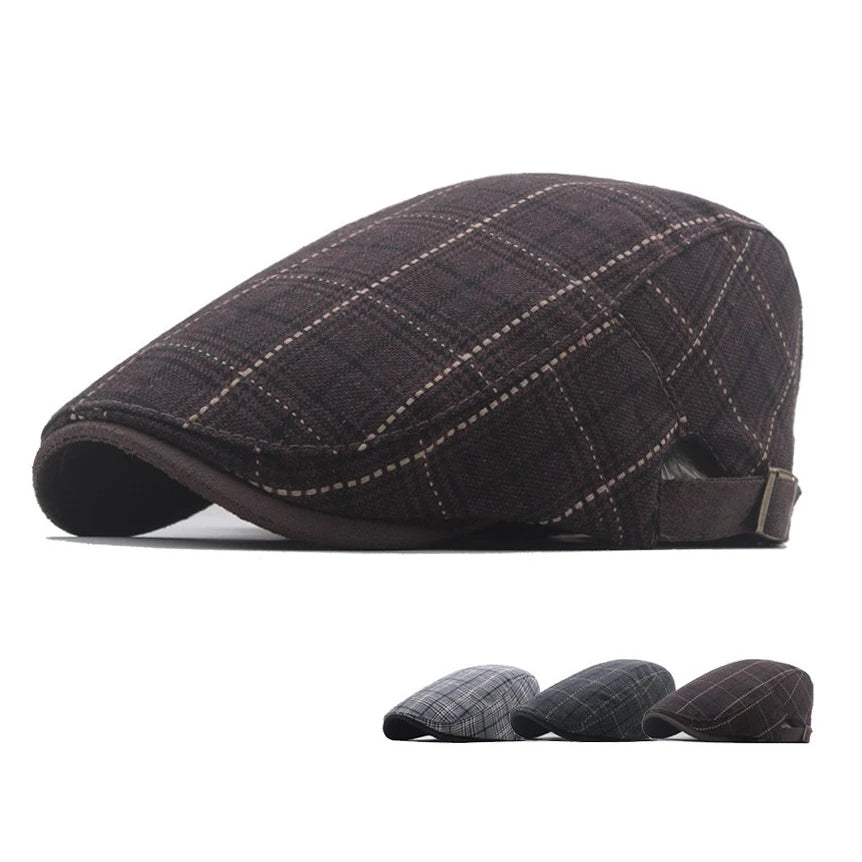 Wholesale Summer Women & Men Classic Vintage Checked Newsboy Hat Ivy Gatsby Cap Fashion Hats