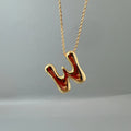 Wholesale Initial Name Letter Necklace Metal 26 Alphabet Pendant Adjustable Chain Jewelry for Women