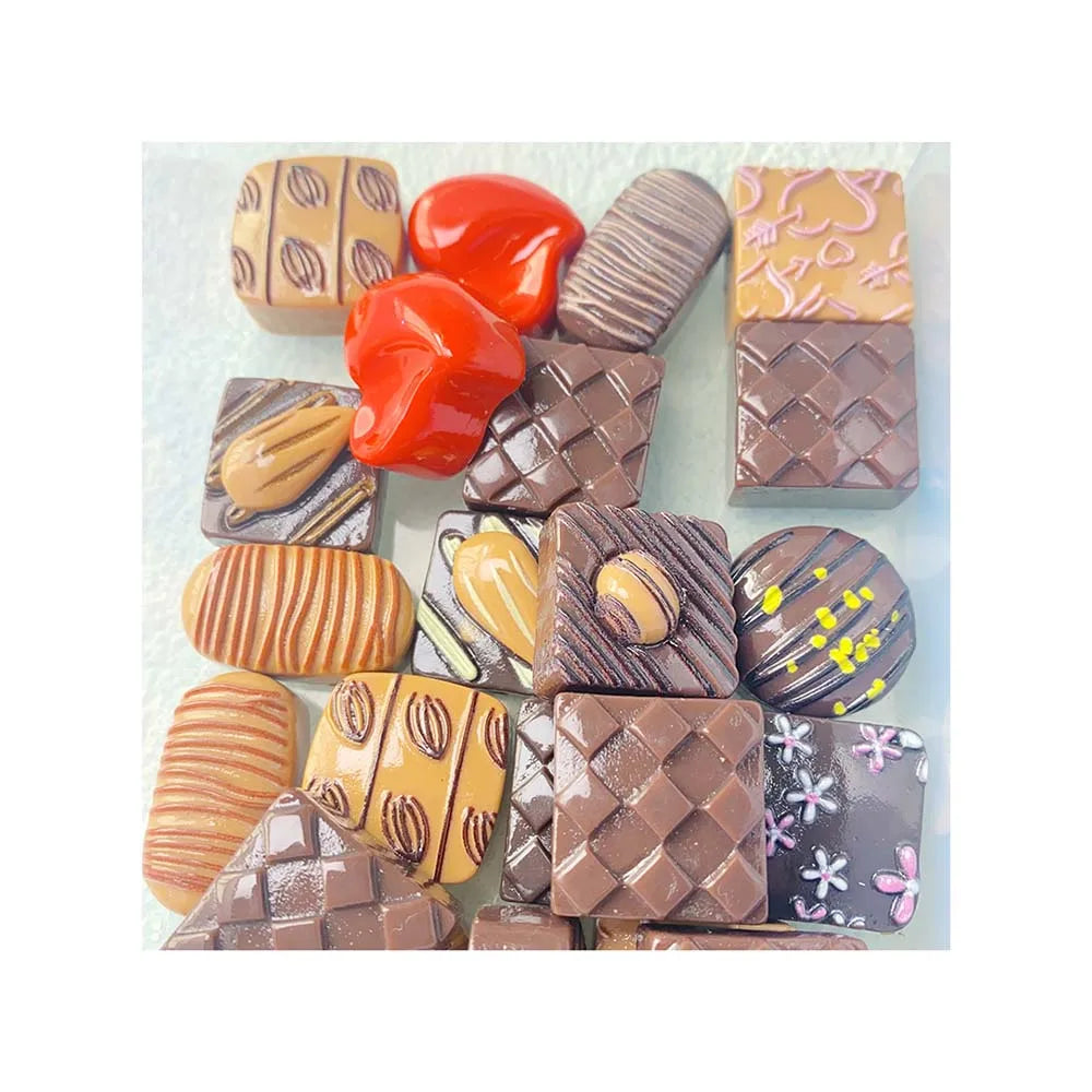 100pcs Chocolate DIY Sticker Resin Beads for Children's Craft Toys Shoe Fashion Accessories Bag Hat Accessories