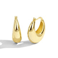 High Quality Hiphop Rhodium Plated Gold Plated Premium Brass Jewelry Chunky Round Hoop Earrings
