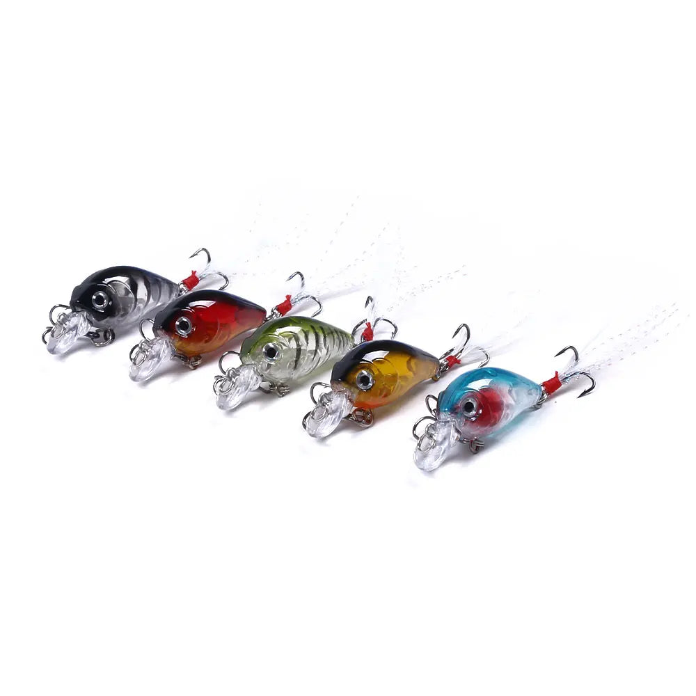 Newup Wholesale 4.5cm/4g  Japan 3d Eyes Fishing Lures Crankbait Fishing Lure 70mm Crankbait