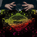 Triple Moon Floral Botanical Tarot Velvet Square Customizable Table Altar Cloth Wiccan Spread Top Spiritual Witchery Divination
