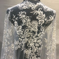 Luxurious 3D Wedding Tulle Luxury Lace White Dress Dubai Heavy Beaded Embroidery French Lace Fabric for Bridal
