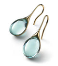 Nine Color Inlaid Opal Moonstone Earrings Waterdrop Aqua Blue Gemstone Dangle Earrings for Women