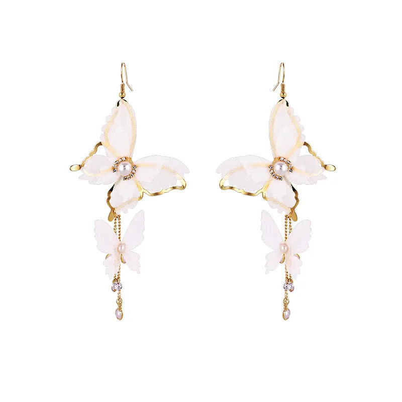 2021 Hot Sales New Fashion Long Style Tassel Earrings butterfly Earrings Girl Gift
