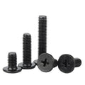 CM M2 M2.5 M3 M4 Black Carbon Steel Cross Phillips Ultra Thin Flat Wafer Head Bolt Laptop Screws-6mm