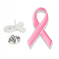 Manufacturer Breast Cancer Awareness Pink Ribbon Enamel Backpack Suit Hat Clothes Button Pin Badge Emblem Lapel Pin Brooch