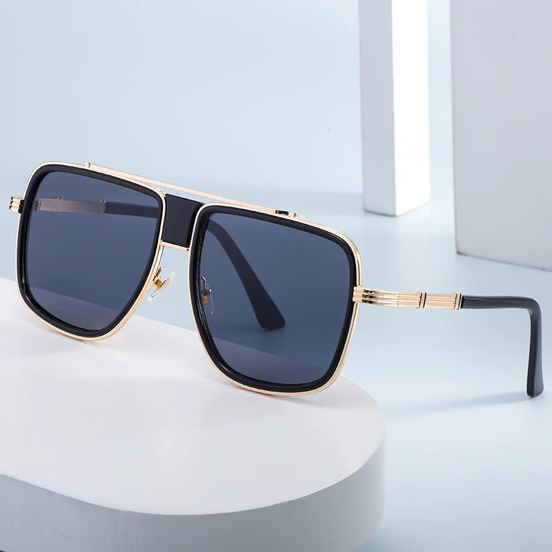 New Big Frame Sunglasses for Men Europe and America Box Sunglasses for Men Fashion Glasses