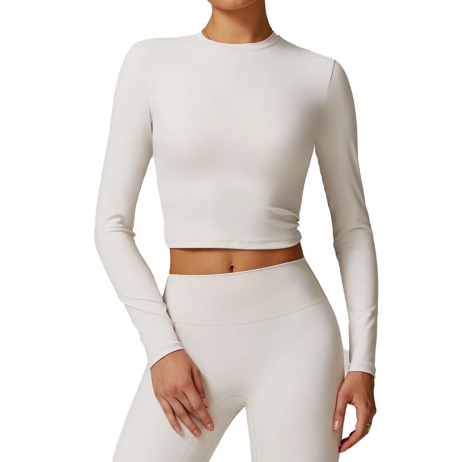 Women's Lightweight Seamless Long Sleeve Workout Gym Crop Tops Quick Dry Athletic Yoga T-Shirt for Running Breathable Yoga