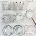 GREENKEM Powder Liquid Bowl Cup Holder  Equipment Crown Crystal Glass Nail Cup Nail Dappen Dish
