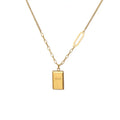 Wholesale Delicate Stainless Steel Vintage Locket Square Shape  Pendant Necklace