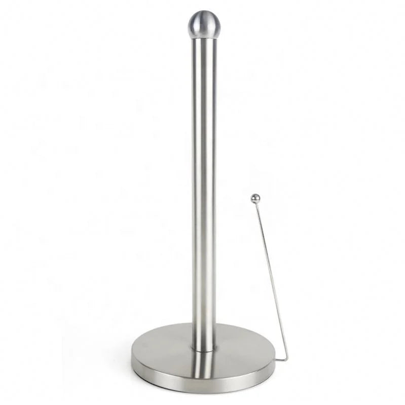 Stainless Steel Roll Storage Paper Rack Stand Tissue Roll Tower Holder Stainless Steel Paper Towel for Kitchen Countertop