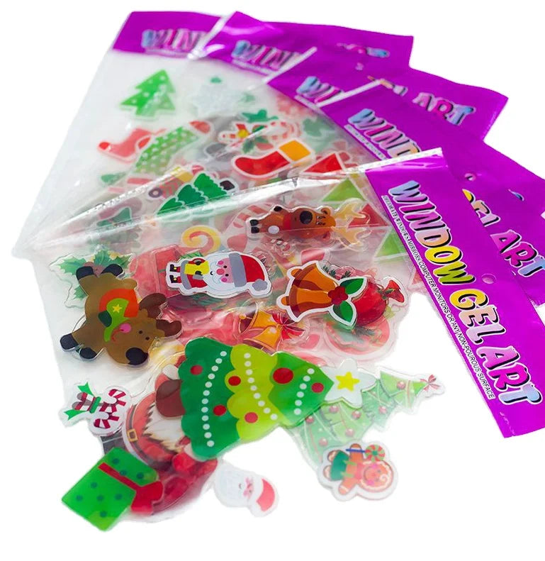 Santa Claus Gel Cling Window Decals Christmas Crafts