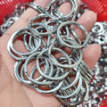Stainless Steel Split Silver Jump Ring Connector Diy Necklace Bracelet Jewelry Making 35mm Steel Key Organization Loop Jump Ring