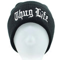 Customizable Korean Hip Hop Thug Life Winter Cap 3D Embroidery Beanie with Word Beanies Features Custom Logo