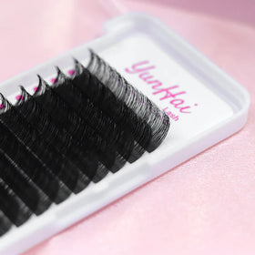 Yunhai Lash Cashmere Eyelash Extensions Comfortable Mink Volume Lashes Trays Velour Silk Velvet Cashmere Lash Extensions