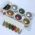 6 Colors Nail Platinum Magic Mirror Powder Titanium Gold Mirror Flour Laser Christmas Set Glitter Magic Chrome Nail Powder