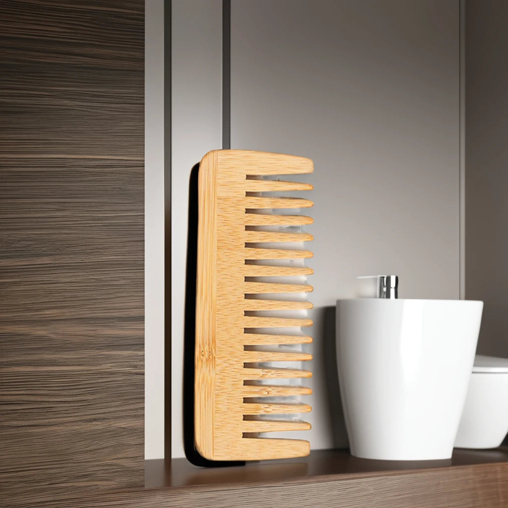 2024 Wholesale Everyday Bamboo Wood Comb Environmentally Friendly Biodegradable Hair Care Travel Comb for Daily Use