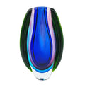 Murano Fairy Style Blue Handmade Blown Glass Bowl with Coloured Glaze for Home Decoration