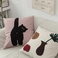 Ins Cat Pillow Three-Dimensional Embroidery Decorative Pillowcase Sofa Home and Decoration Cushions Living Room Pillow Cover