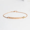 Wholesale Personalized Memorial Jewelry 925 Sterling Silver Initial Letter Engraveable Custom Curved Blank Bar Bracelet
