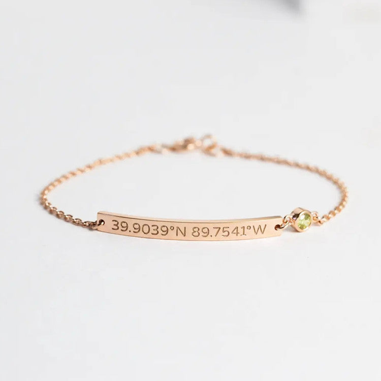 Wholesale Personalized Memorial Jewelry 925 Sterling Silver Initial Letter Engraveable Custom Curved Blank Bar Bracelet