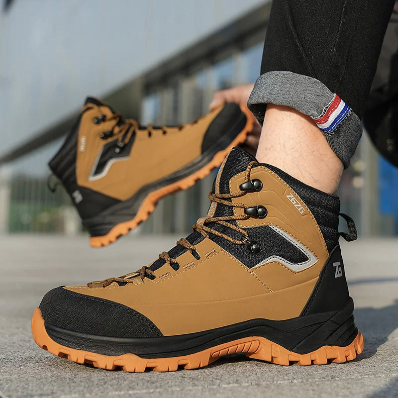 923-1 Factory Fast Delivery Outdoor Safety Boot Greenrubber Outsole Anti slip Steel Toe Shoes Labor Protection Boot for Men