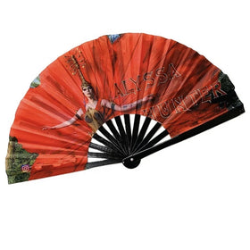 New Arrival Bamboo Crafts Large Folding Fans Custom Logo Portable Music Style Carved Clack Fans for Weddings and Souvenirs