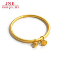 Gold Flower Seedpod Good Luck Lotus Plain Circle Popular Ancient Style Heritage Two World Happy Bracelet Female Accessories