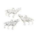 Charms Howling Wolf 26x20mm Antique Silver Color Pendants Making DIY Handmade Tibetan Finding Jewelry