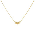 Fashion Necklaces 925 Sterling Silver Round Circle Ring Necklace Five Round Beads Beans Charms Gold Plated Necklaces for Women
