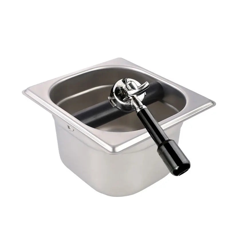 2 Style Commercial Knock Box Bucket Coffee Knock Box Slag Container Waste Bin for Grounds Coffee Powder