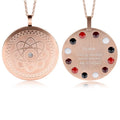 Rose Gold Round Steel Magnet Pendant Energy Quantum Ions Necklace Jewelry Charms Health Gift Box 12 in 1 Energy Ball