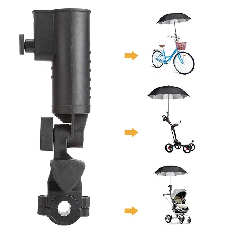 Universal Outdoor Sports Golf Trolley Umbrella Holder Stand with Push Cart & Umbrella Accessories
