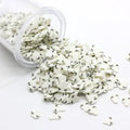 White Mushroom Clay Slices Addition Charms for Fluffy Slime DIY Supplies Polymer Clear Clay Sprinkles Toys Putty Nail Art