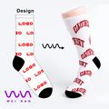 Custom Fashion Popular Best Selling Custom Crew Knitted Sports Socks Men Women  Custom logo Your Brand  Branded Sports Sock