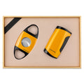CIGARLOONG 2pcs Set Windproof Torch Lighter & Sharp Stainless Steel Cigar Cutter Cigar Accessories