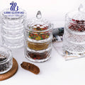 Wholesale Factory Cheap 1-3 Layer High White Glass Candy Jar New Design clear Nuts Storage Jar with Lid