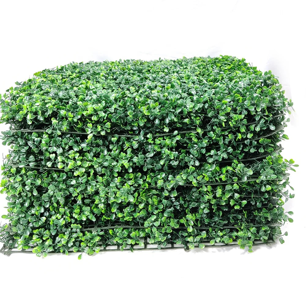 Artificial Green Grass Wall 20''x20'' Boxwood Hedge Wall Panels Backdrop Greenery Wall with UV Protection for Decor