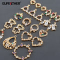 M1020 10pcs/lot 18k Gold Plated Copper Nickel Free Jewelry Accessories DIY Pendants Making Findings Pass REACH Packed in Bag