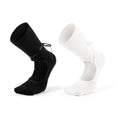Seamless Grip Ankle Pilates Yoga Tube Socks with Drawstring Ribbon Bow Non-Slip Crew Socks Backless Design