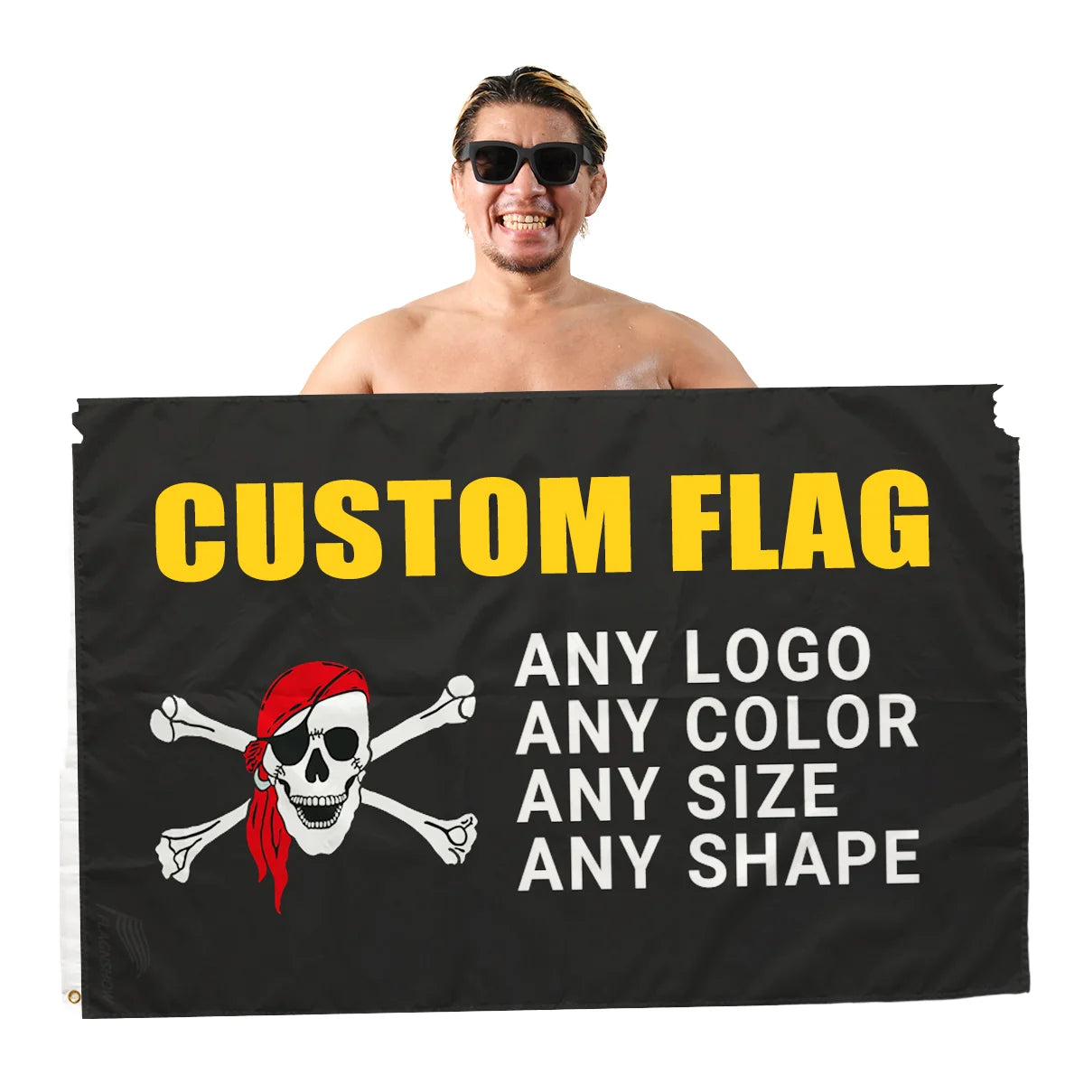 Flag Manufacture Double-Sided Printing Promotion Advertising 100% Polyester Custom Flag Outdoor Uv Resistant Promotional Flag