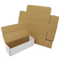 Add Custom Logo Available White Small Foldable Durable Rigid Corrugatted Paper Cardboard Mailing Shipping Packaging Box