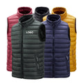 Oem Mens Black Sleeveless Nylon Puff Jackets Lightweight Gilet Jacket for Causal Outdoor Sleeveless Vest Jacket
