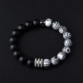 Stainless Steel Gemstone Beads Natural Malachite and Tiger Eye Bangle & Bracelet Charm Women's Jewelry Charm for Men