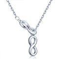 925 Sterling Silver Jewelry Double Infinity Y Choker Necklaces