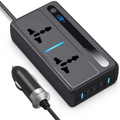High Power 200W Car Inverter Charger New 12V 220V DC AC Car Adapter with Fast 2 PD Charging Ports for Car Camping & Hiking