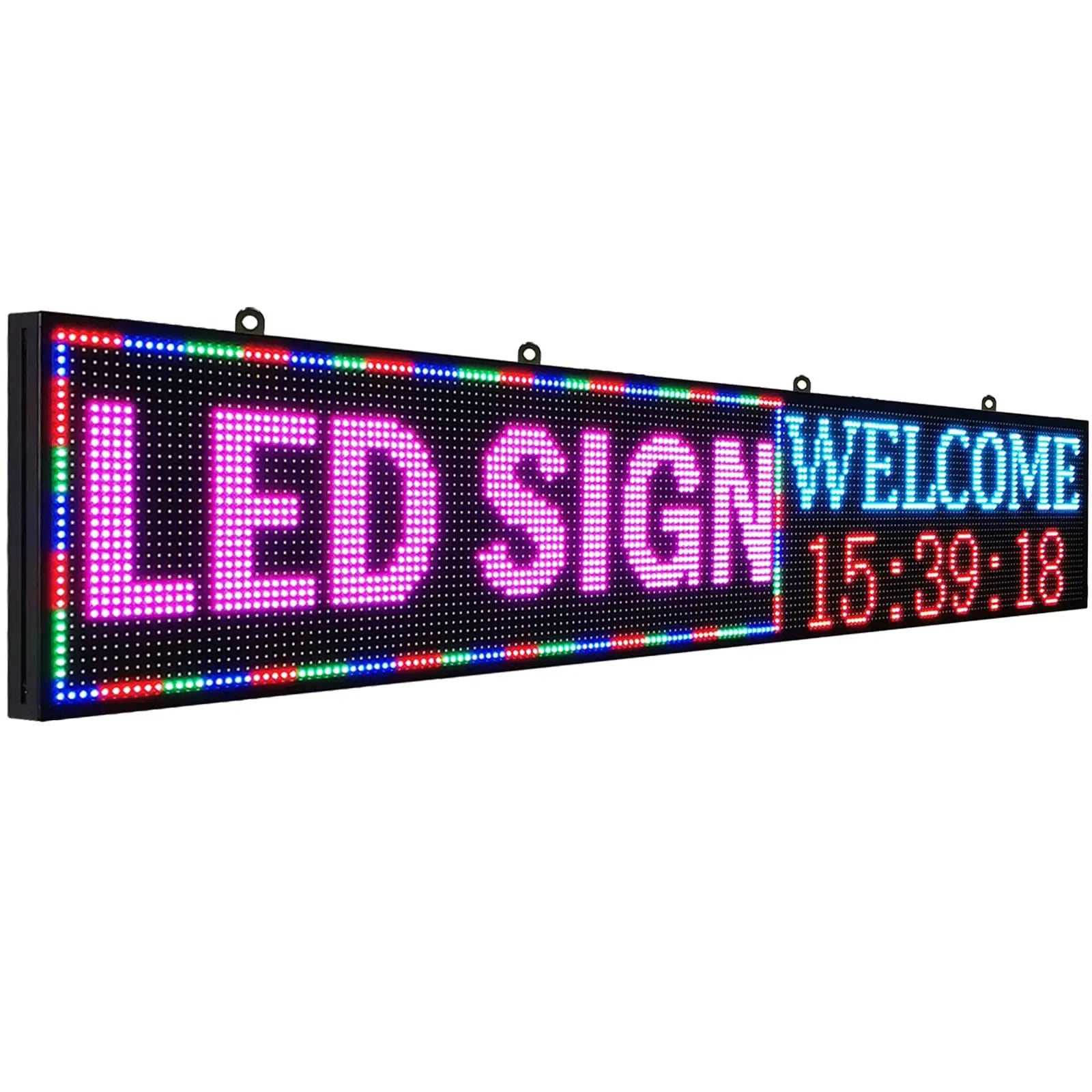 Programmable RGB Digital Scrolling Message Board Full-Color LED Running Text Display Advertising Equipment LED Banner Sign Board